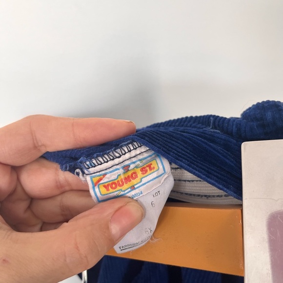 Vintage kids Blue Corduroy pleated Pants - Picture 7 of 9
